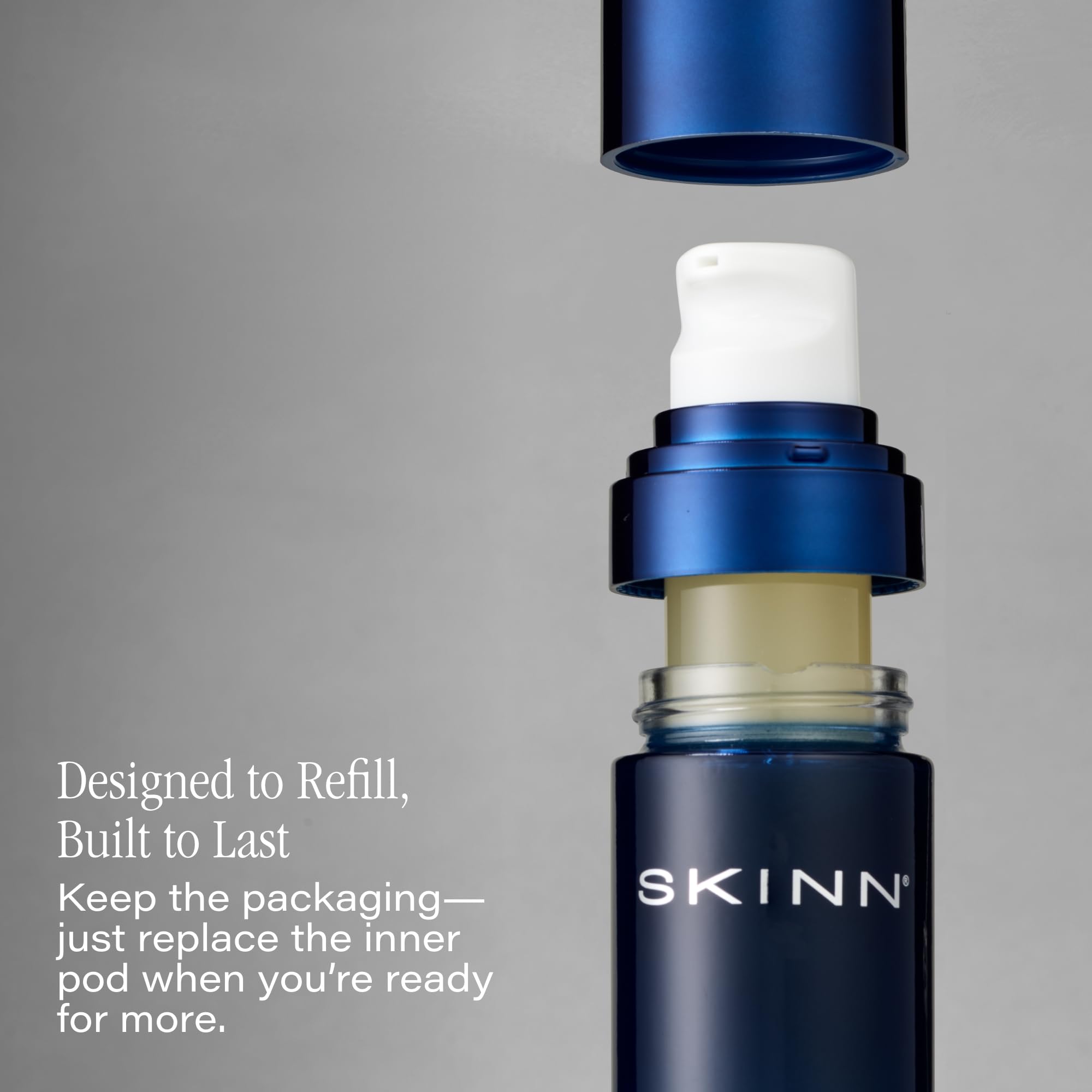SKINN Ferulic acid emphasis suggests antioxidant protection and tone