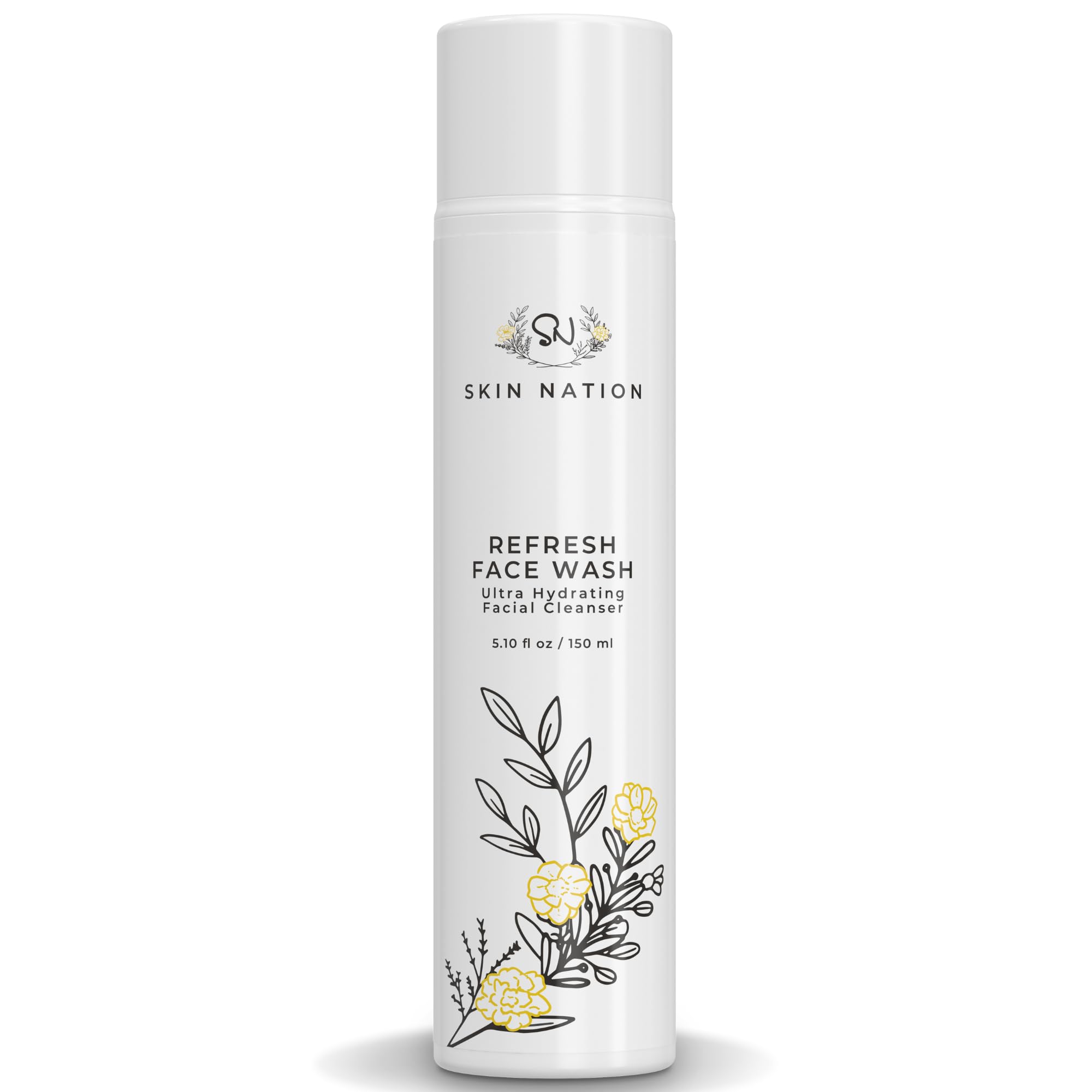 Skin Nation Hydrating Face Wash with aloe and cucumber for soothing dry-skin hydration.