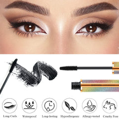 SKINOSM 4D Silk Fiber Lashes closeup reveals defined length and volume.