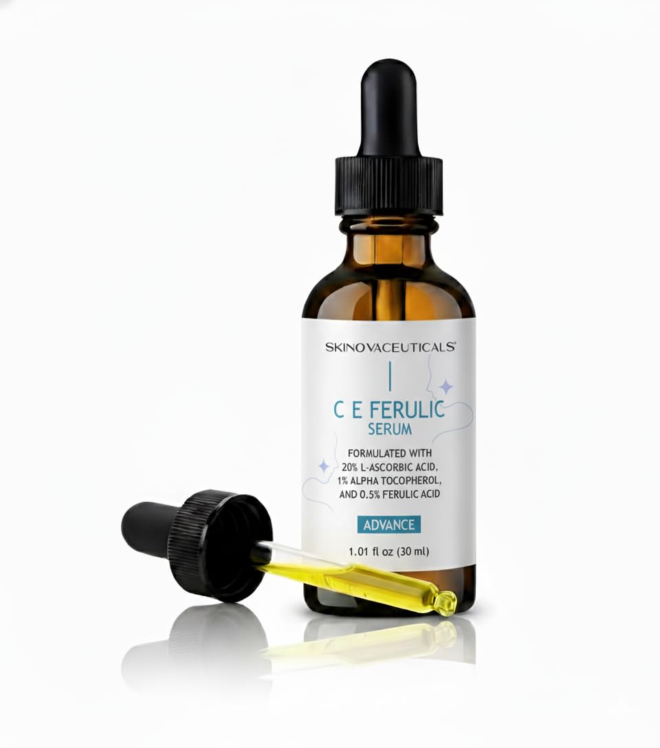 SkinovaCeuticals C E Ferulic bottle with dropper delivers antioxidant protection and radiant skin.