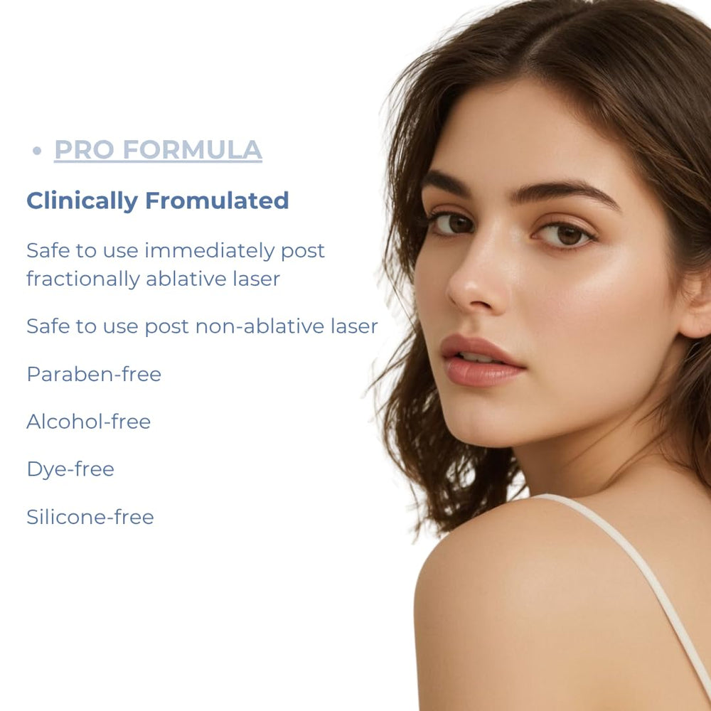 SkinovaCeuticals serum on a mirror reflects brightening effect and refreshed complexion.