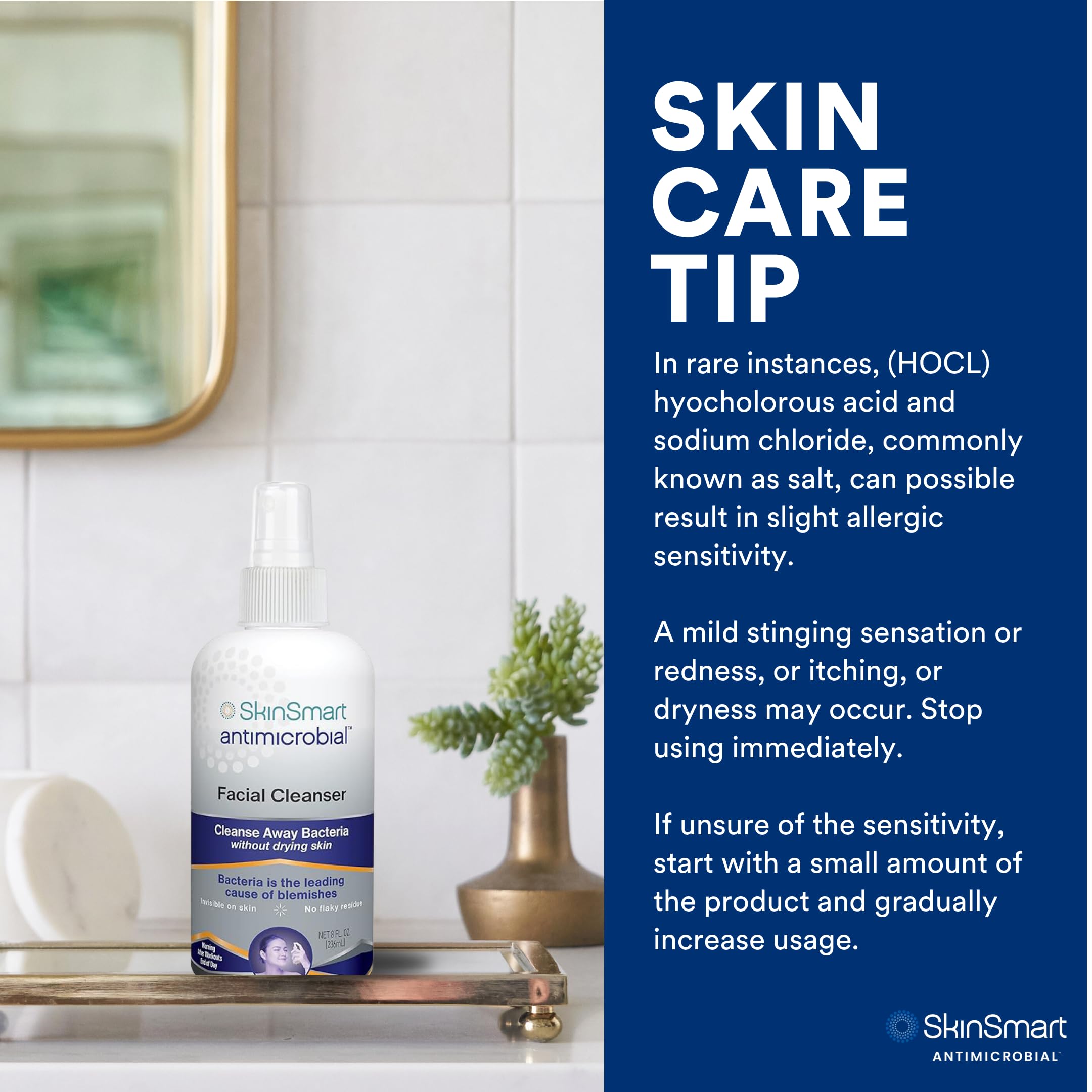 SkinSmart all-ages friendly facial cleanser visual for versatile family use.