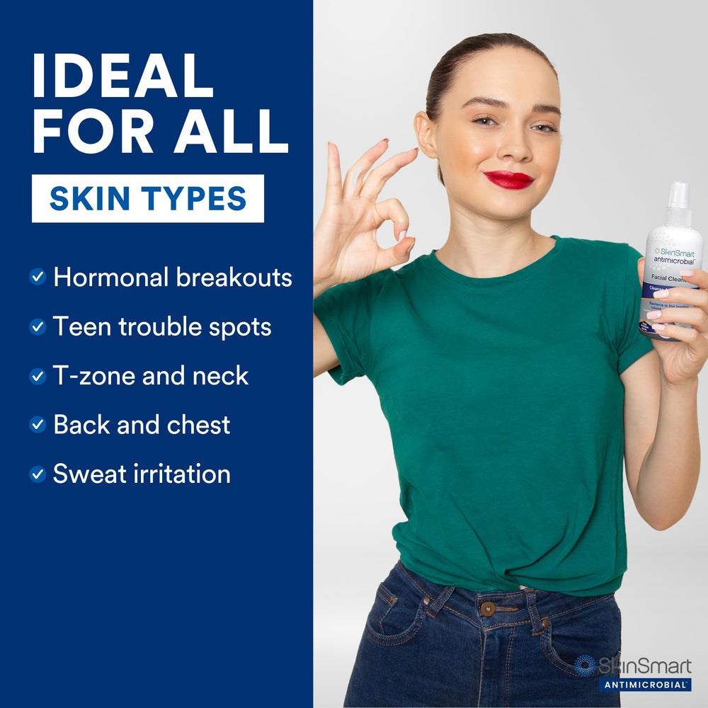 SkinSmart bottle close-up underscoring easy spray delivery and daily use.