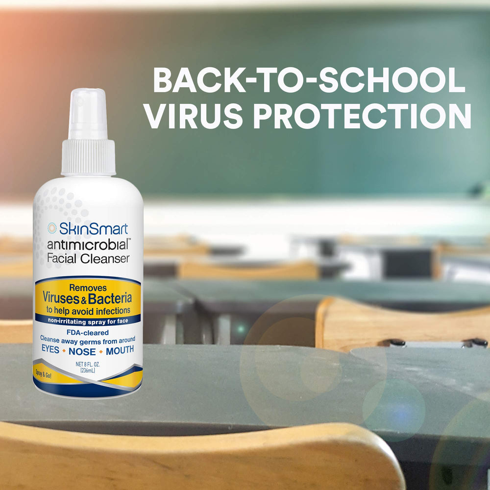 SkinSmart Antimicrobial prescription-free-solution communicates easy, pharmacist-approved convenience without Rx.