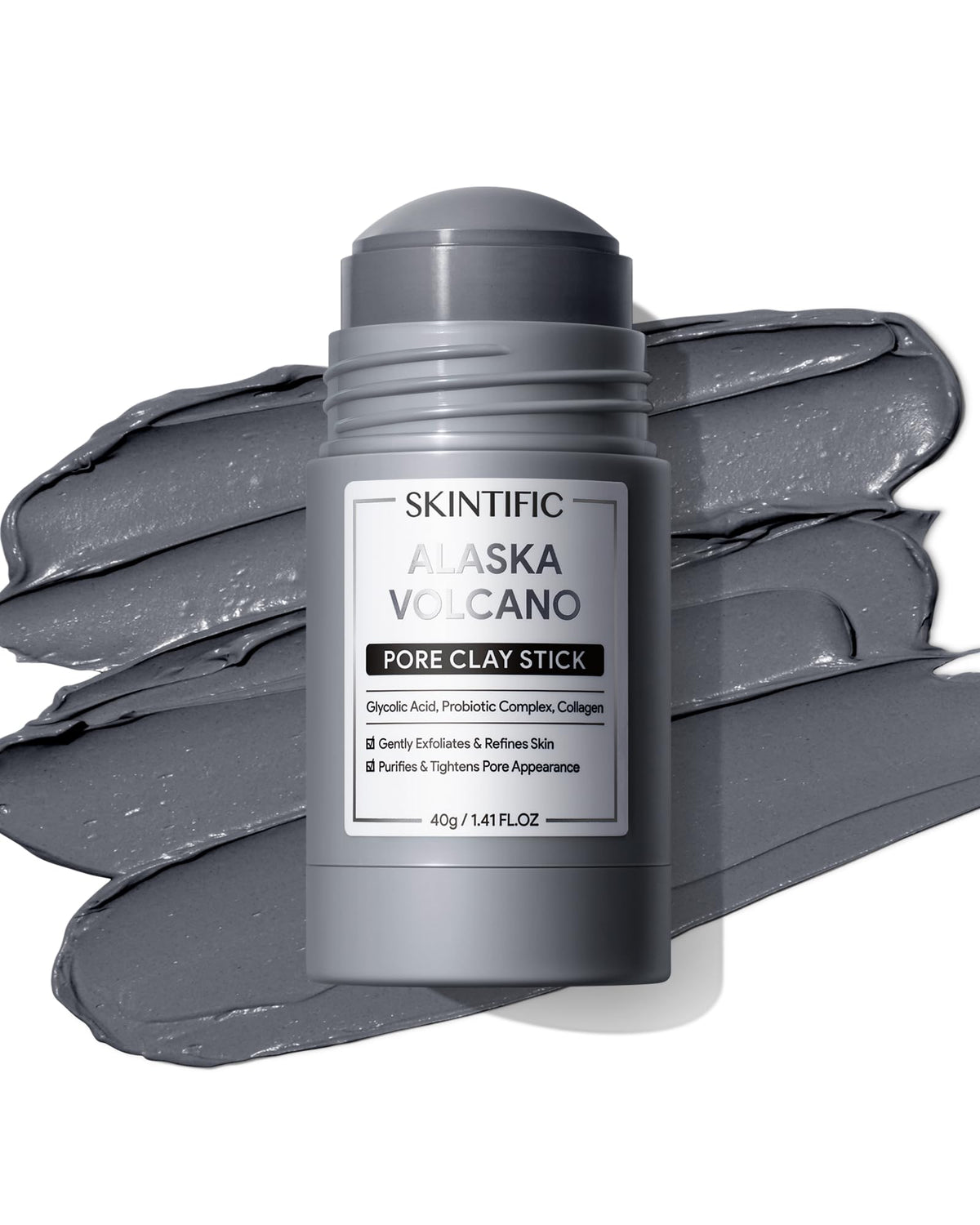 SKINTIFIC Deep Pore Cleansing Stick closeup showing mess-free mask application.