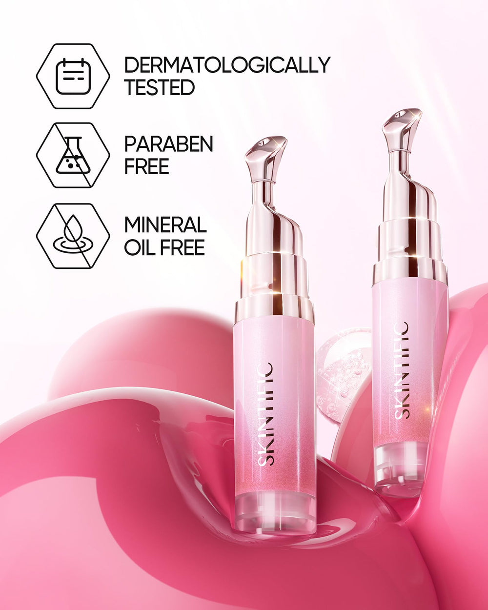 Skintific K-beauty gloss look lip serum delivering glossy finish