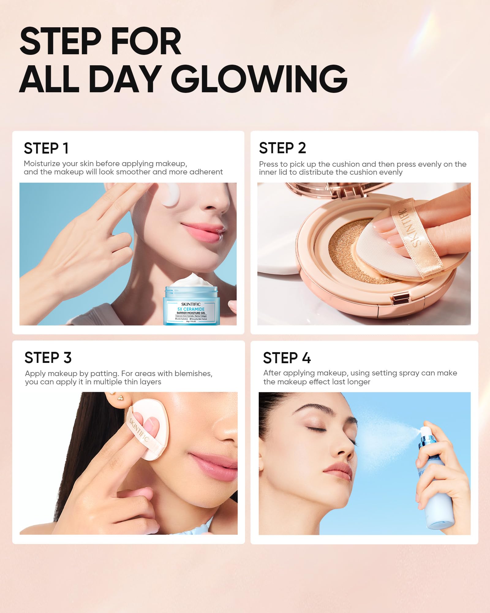 SKINTIFIC travel-case double-mirror is hygienic and portable for on-the-go touch-ups.