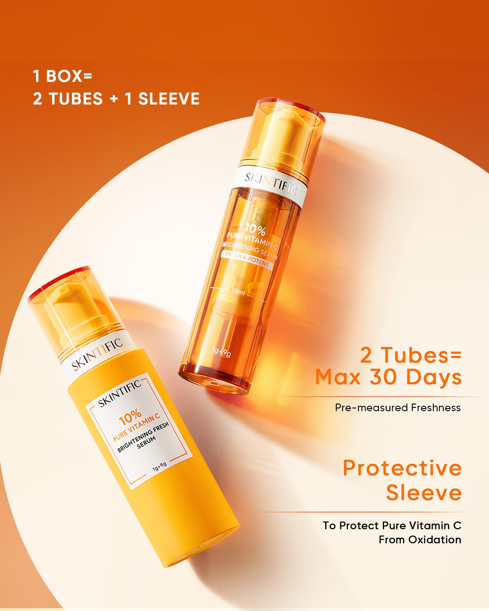 SKINTIFIC triple-brightening-complex illustration targets dullness and even tone