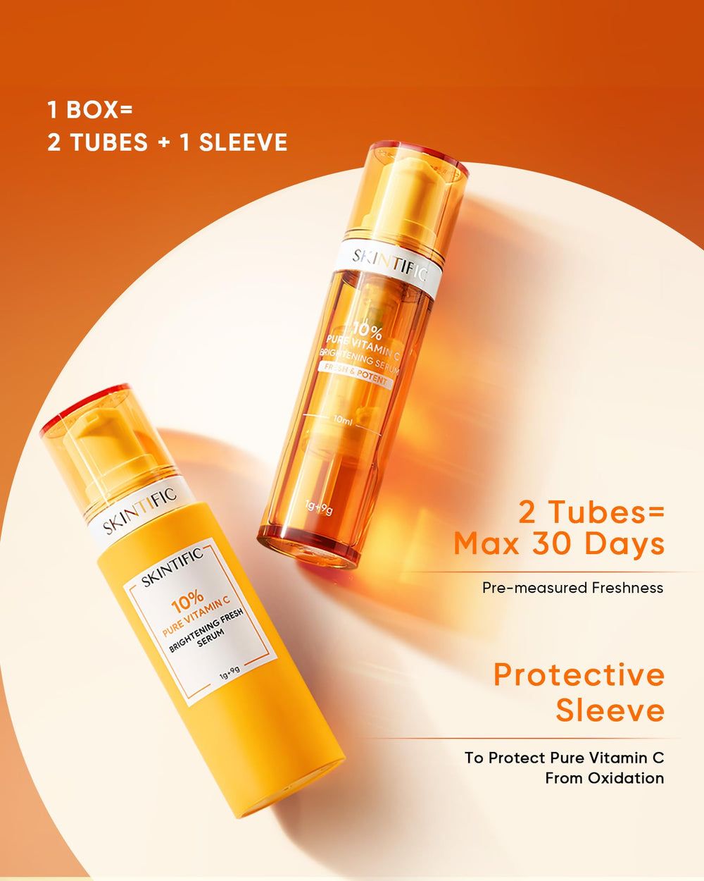 SKINTIFIC triple-brightening-complex illustration targets dullness and even tone