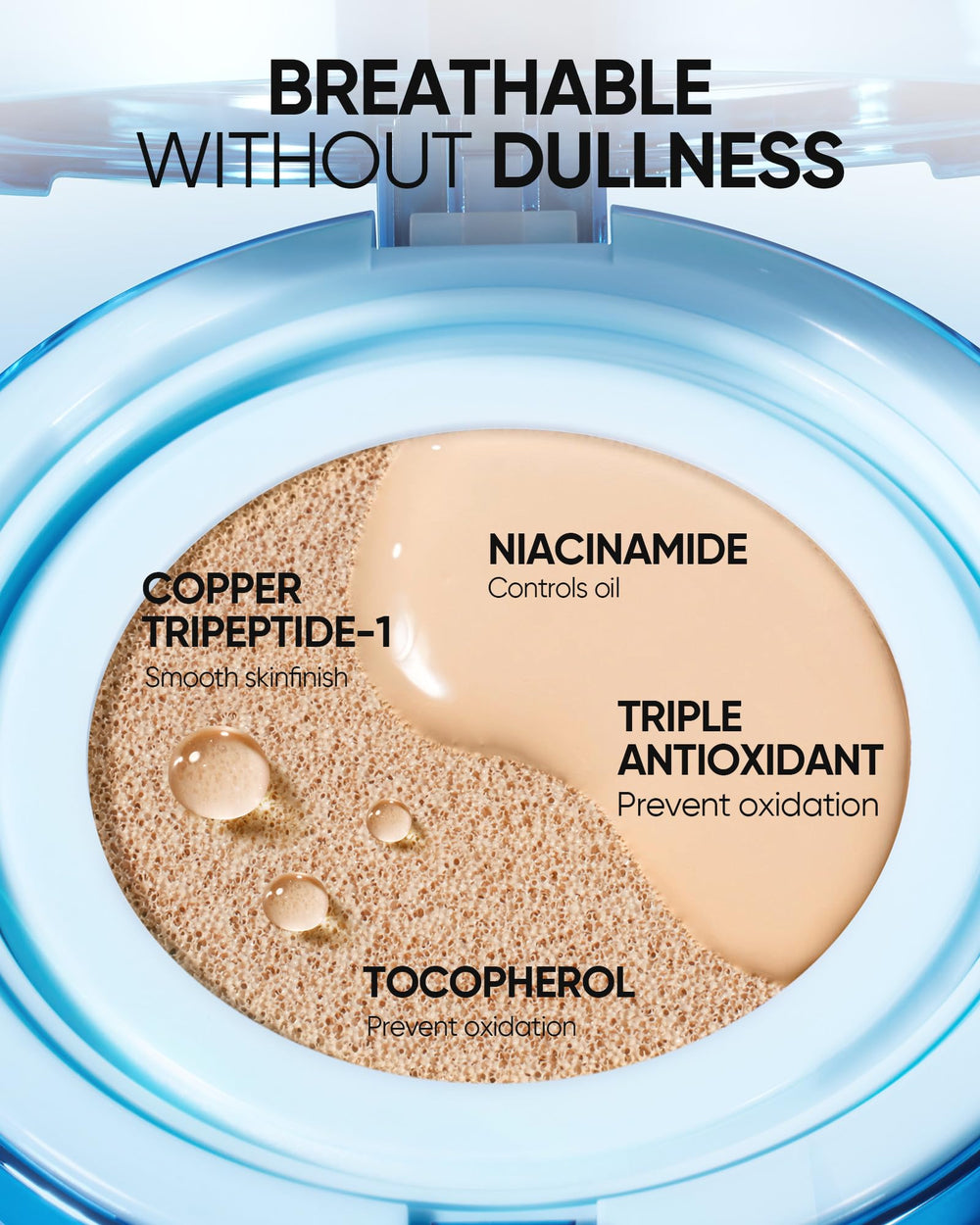 SKINTIFIC Velvet Matte Cushion with oil-control helps keep skin shine-free throughout the day
