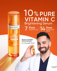 SKINTIFIC vitamin C powder separated in chambers supports nightly antioxidant protection