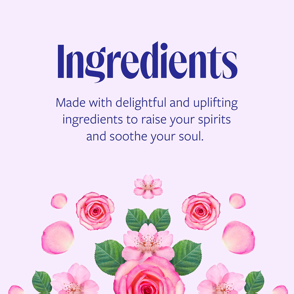 Skintimate Bloom cherry blossom and rosewater notes evoke refreshing mood