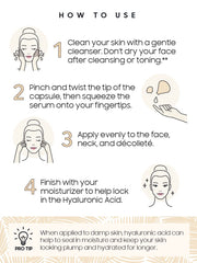 SKINWORKS Hyaluronic Acid Serum label detail emphasizes fragrance-free skincare for sensitive skin.