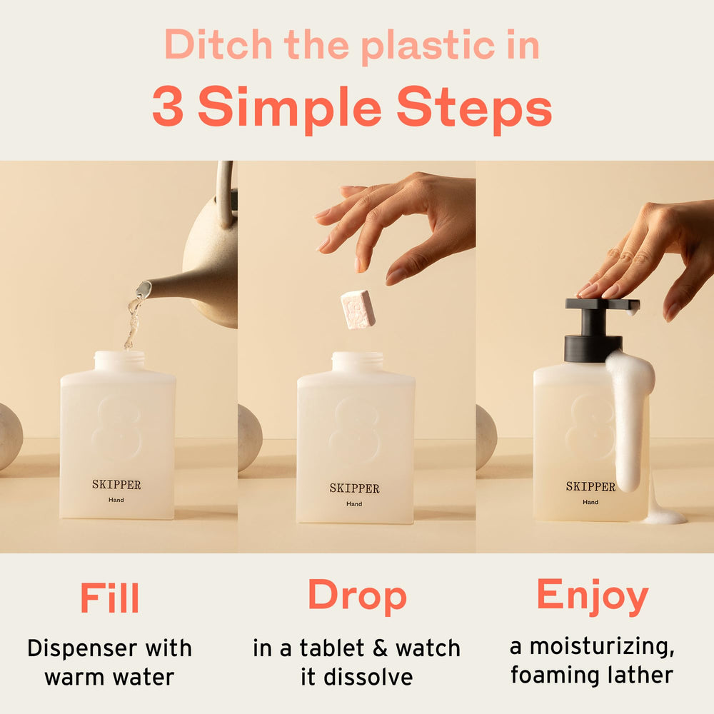 Disolución en agua para jabón espumoso Skipper, espuma rápida.