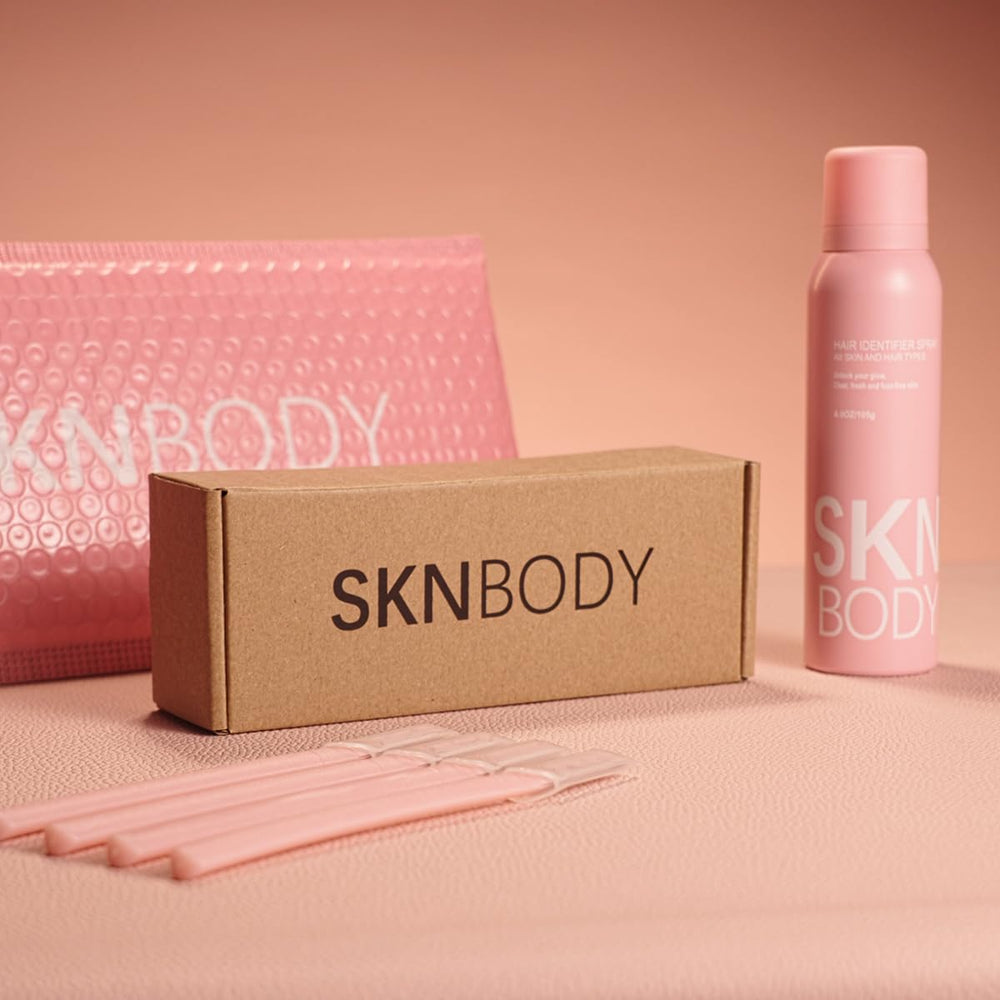 SKNBODY Easy home routine shot featuring four-razor kit.