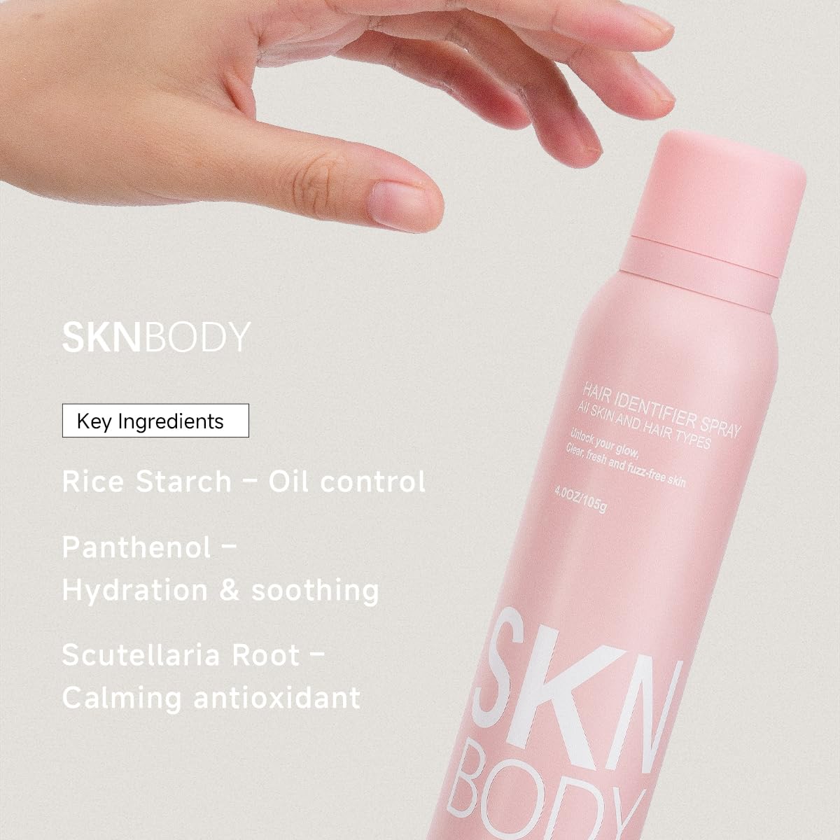 SKNBODY Gentle care for all skin types close-up of skin-safe formula.