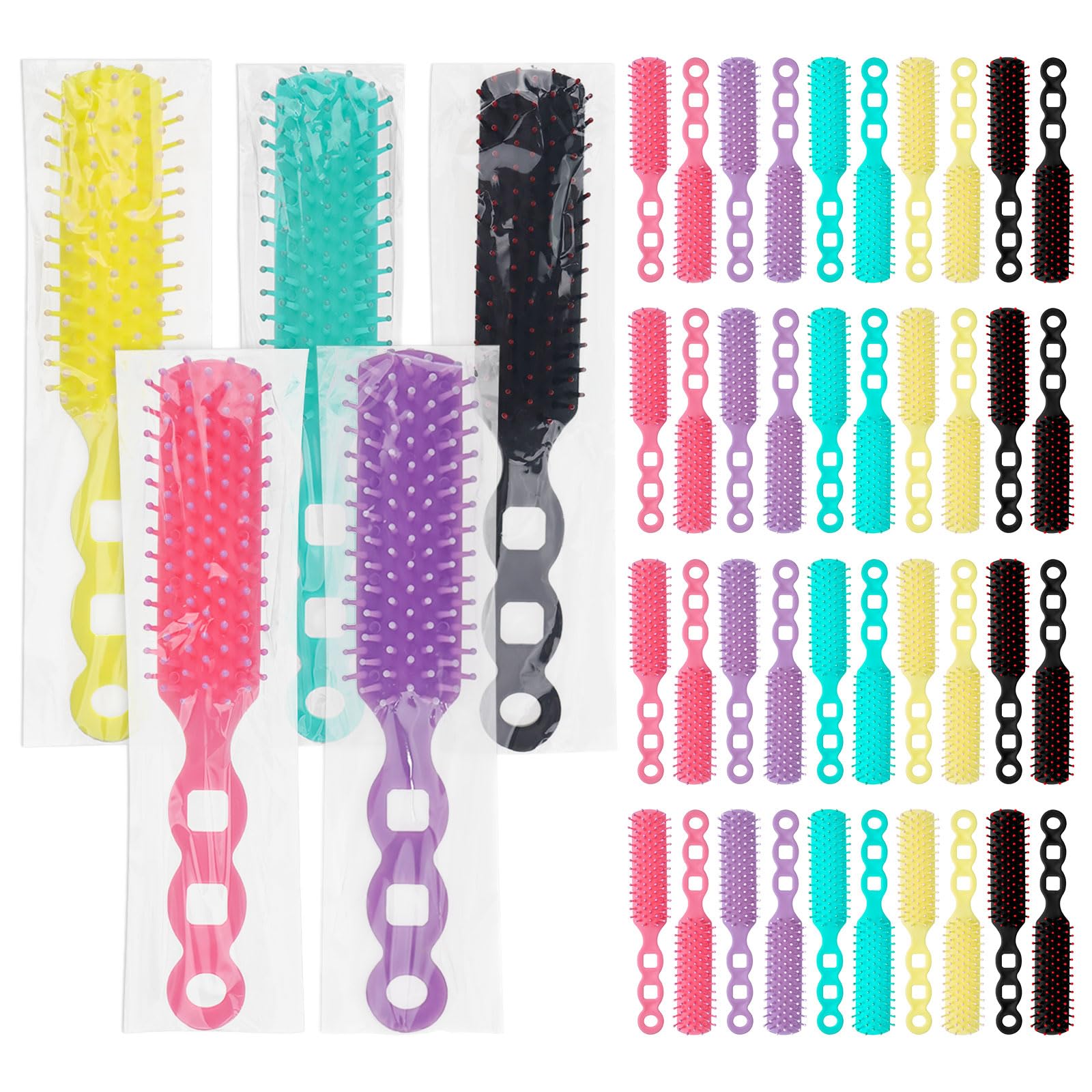 Skourvut hairbrush bulk pack 25 colors yellow green purple pink black aids shared grooming in shelters.