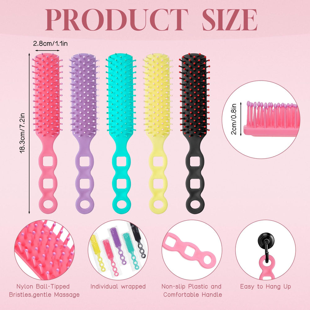 Skourvut hairbrush individually wrapped easy to carry supports hygiene while traveling or volunteering.