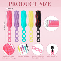 Skourvut hairbrush individually wrapped easy to carry supports hygiene while traveling or volunteering.