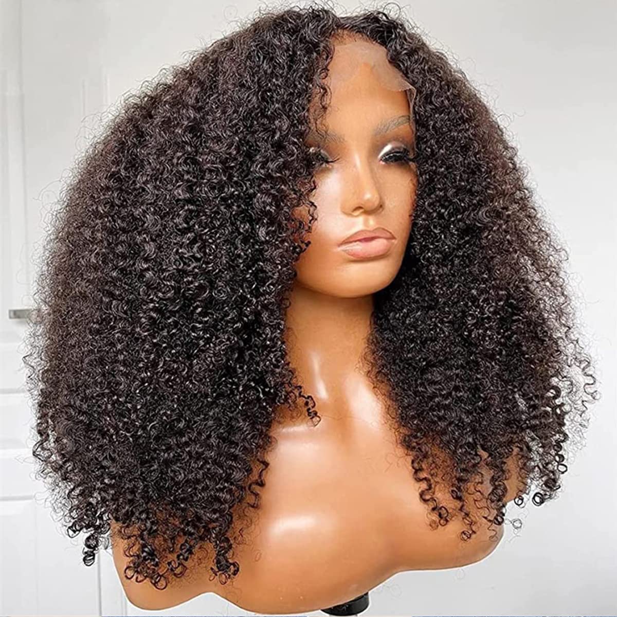 Skouty 30-inch kinkycurly wig front view with seamless parting