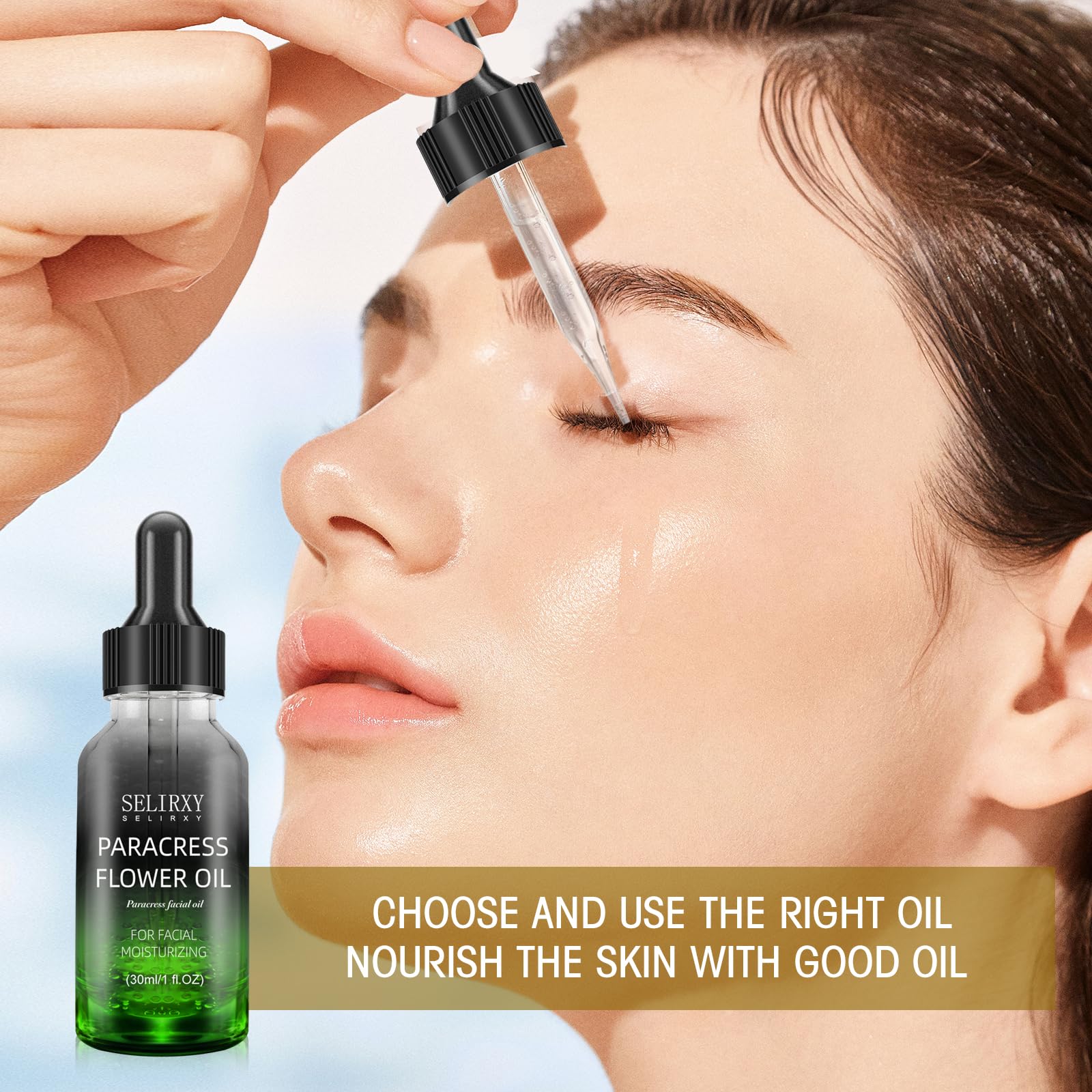 SKSOYT paracress face oil texture shows fast absorption