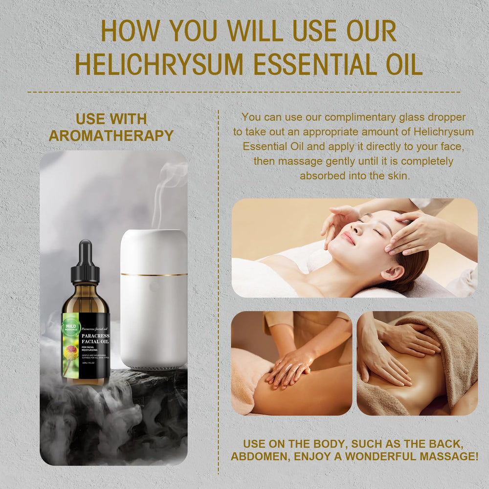 SKSOYT paracress facial oil applied on the face for daily nourishment.