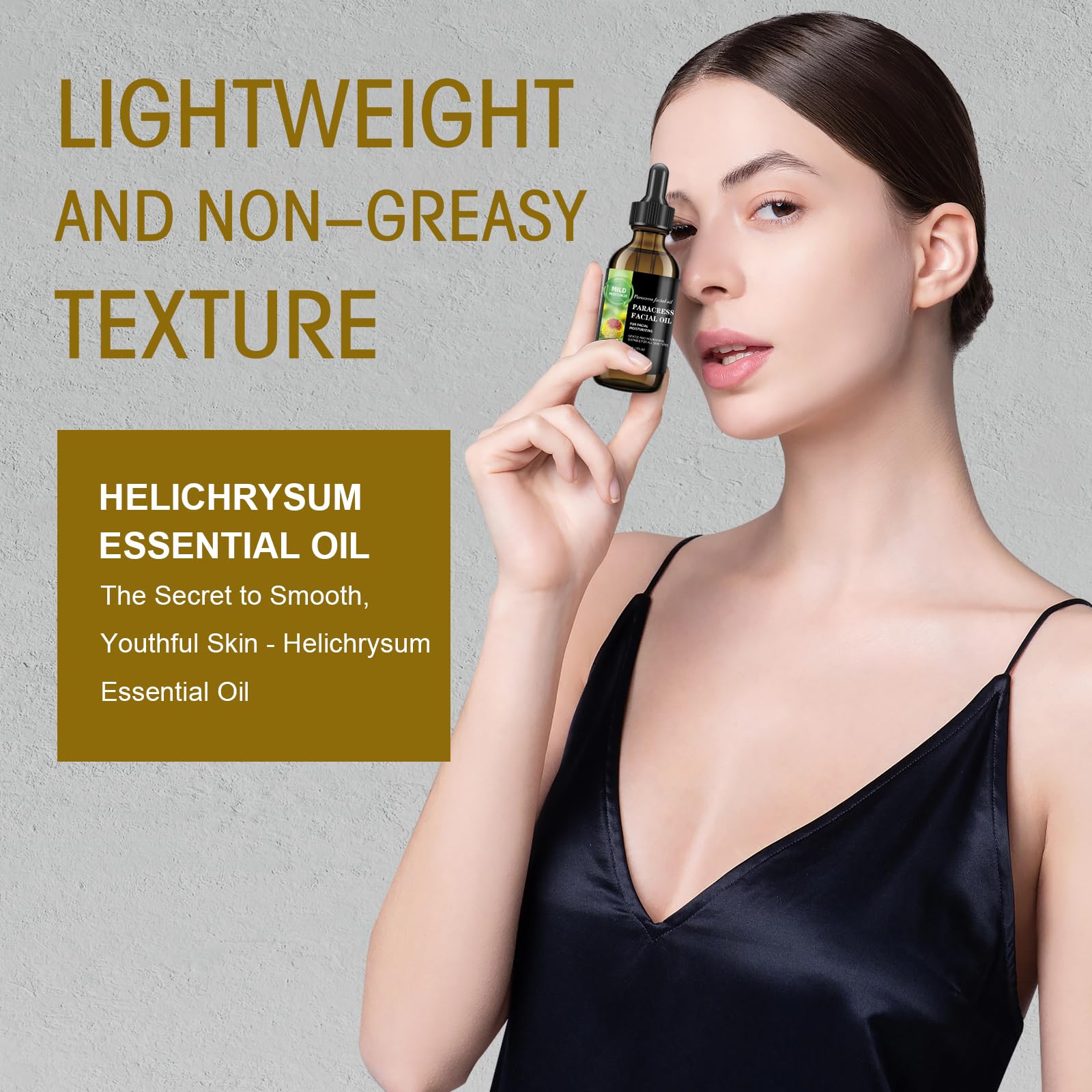 SKSOYT paracress facial oil on neck care for firming and hydration.