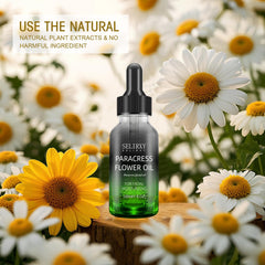 SKSOYT paracress oil packaging closeup highlights organic ingredients