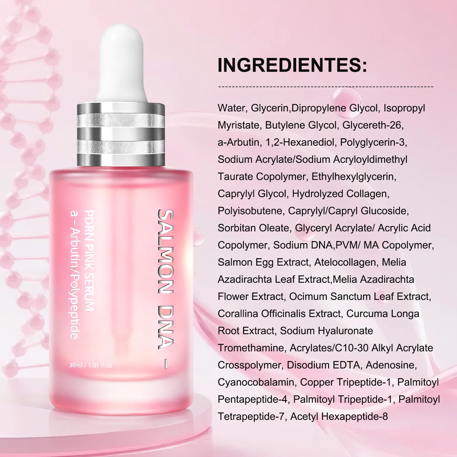 SKSOYT Pink Peptide 12 PDRN Serum after-use glow visible on skin