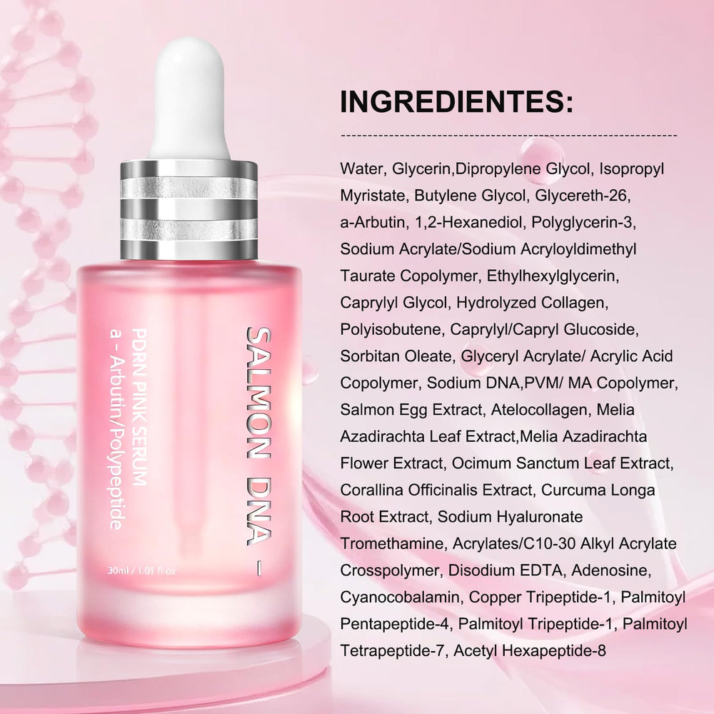 SKSOYT Pink Peptide 12 PDRN Serum after-use glow visible on skin