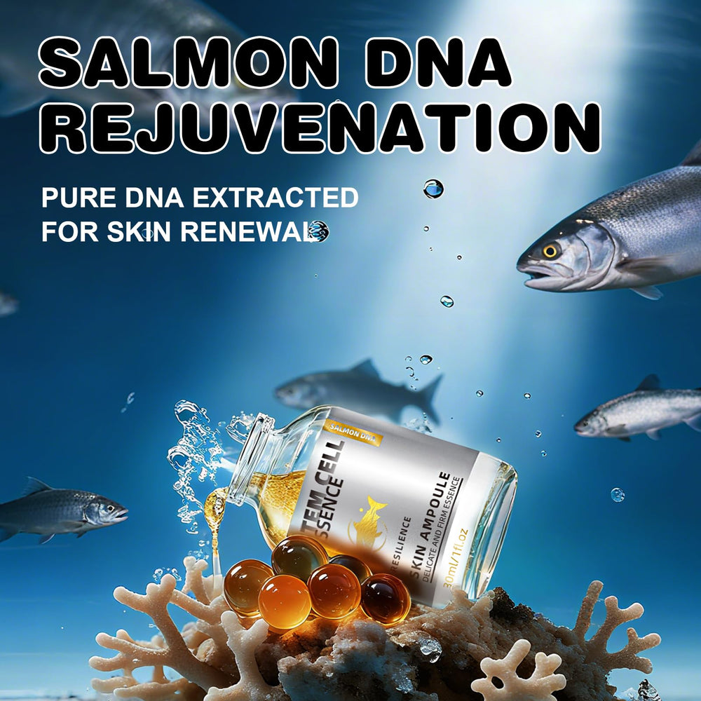 SKSOYT Salmon DNA Serum upgraded packaging shows easy pull-open design for clean, quick use.