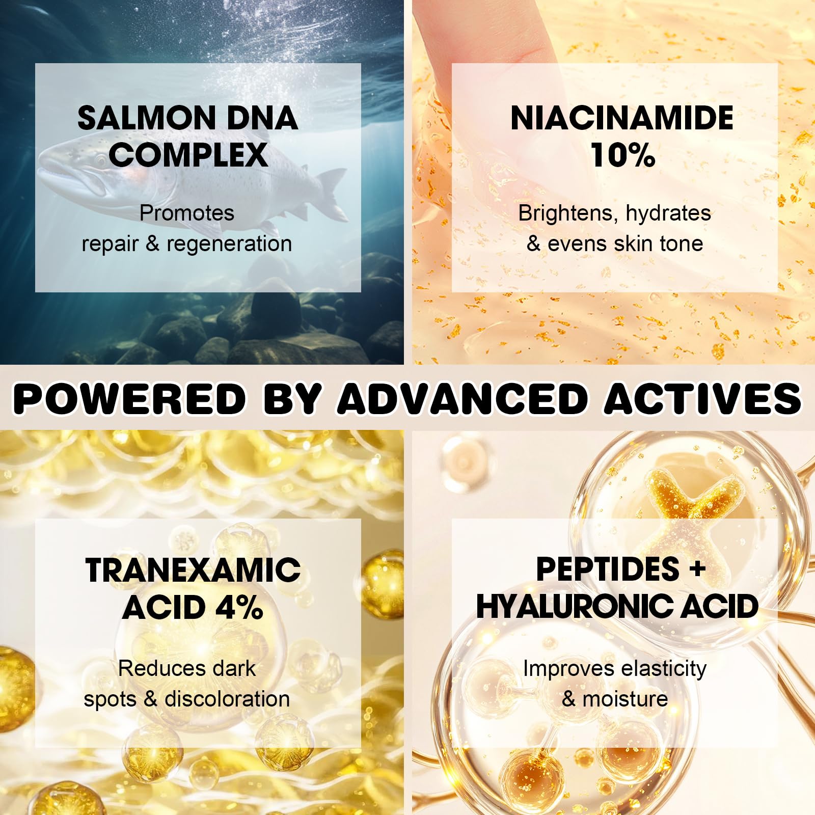 SKSOYT Serum ADN de salmón, textura suave y calmante para la piel.