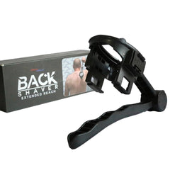 Skull Shaver Back Shaver Handle ergonomic grip improves control during shaving.
