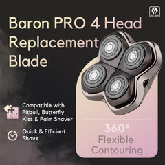 Baron PRO 4 Japanese stainless steel blade close-up for longevity