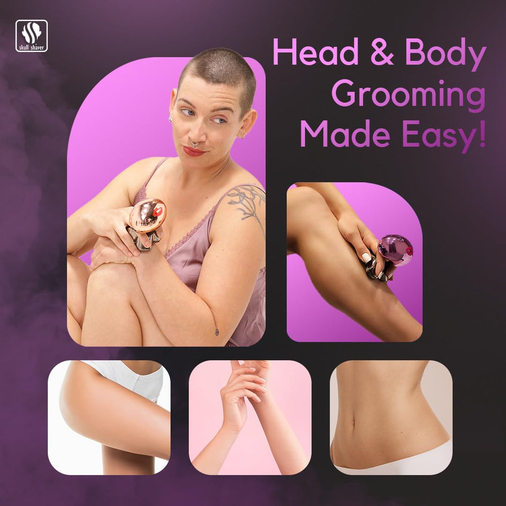 Skull Shaver Butterfly Kiss Pro ergonomic handle for easy maneuvering.