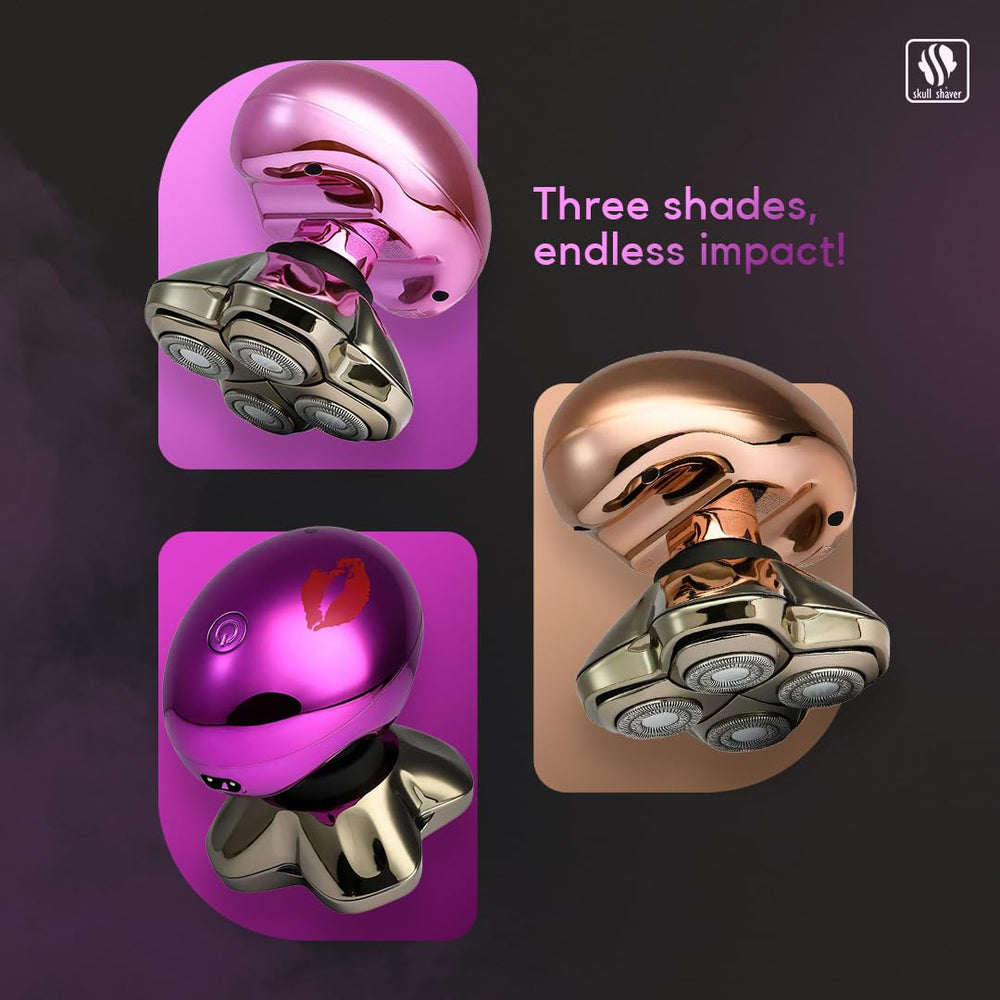 Skull Shaver Butterfly Kiss Pro IPX5 water resistant for versatile locations.