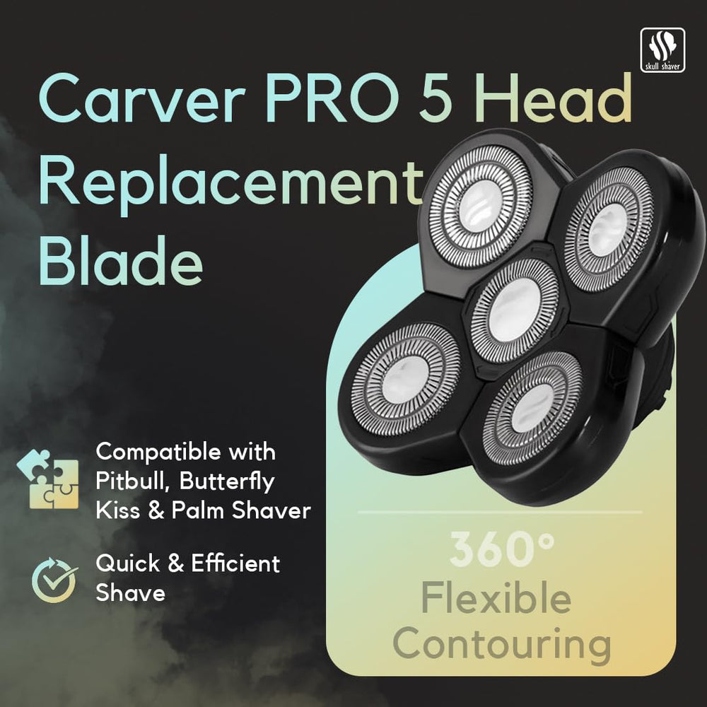 Skull Shaver Carver 5 back-of-head accessibility improves reach