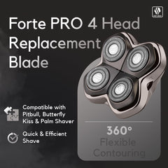 Skull Shaver Forte PRO 4 compatibility with Pitbull Palm and Butterfly Kiss shavers.
