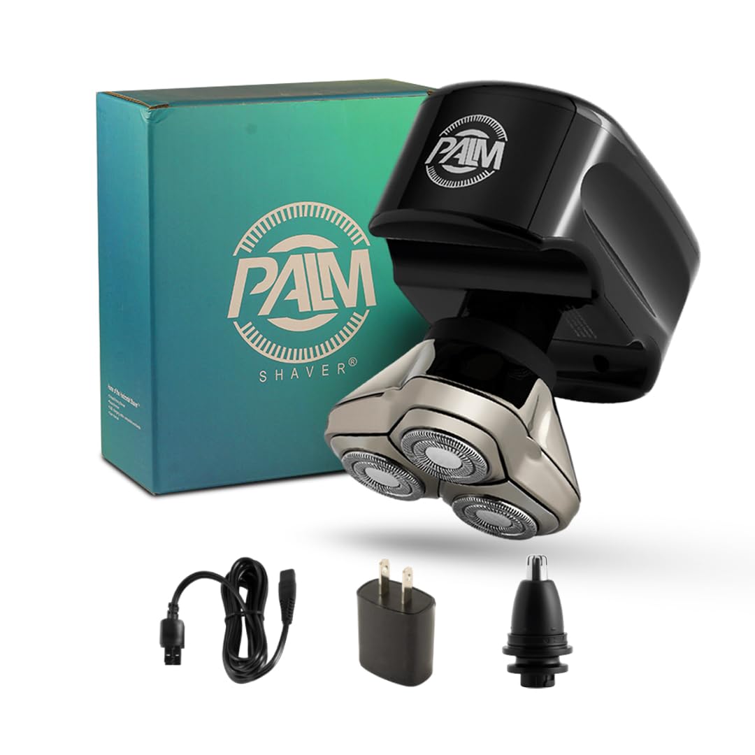 Skull Shaver Palm Shaver ergonomic handle enables easy, precise head and face shaving