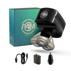 Skull Shaver Palm Shaver ergonomic handle enables easy, precise head and face shaving