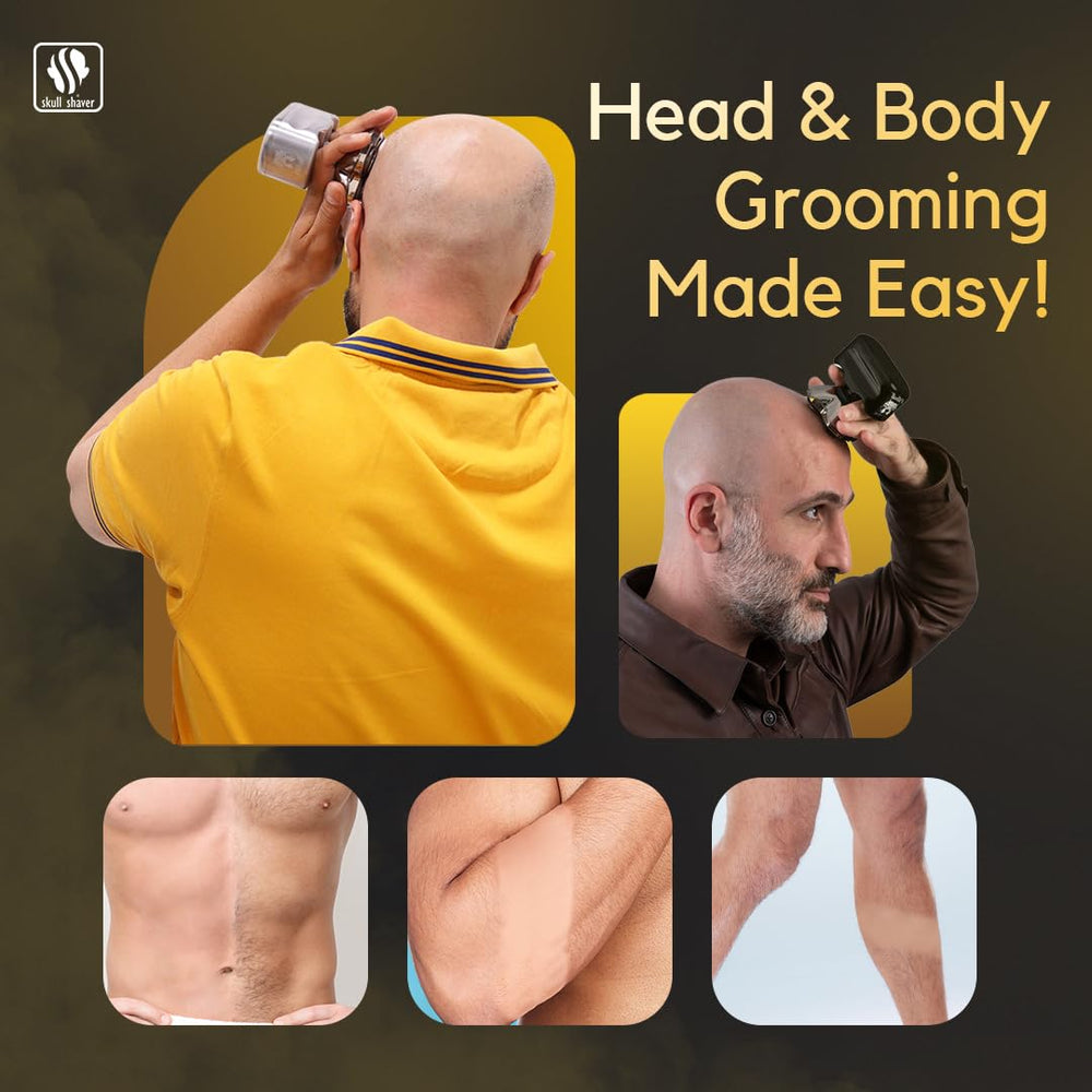 Skull Shaver Pitbull Gold Pro GX5 wet and dry capability shown for versatile grooming.