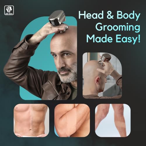 Skull Shaver Pitbull Platinum PRO USB charging cable supports cordless grooming anywhere.