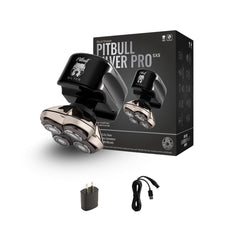 Skull Shaver Pitbull Silver PRO SX5 wet-dry use demonstrates versatile grooming.