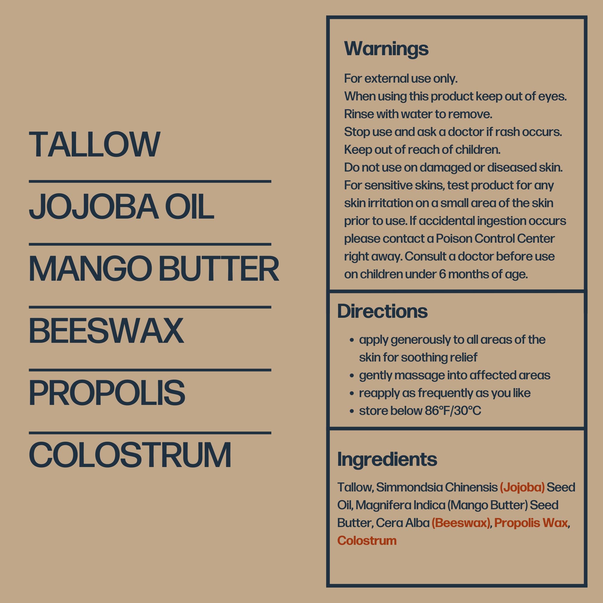 Sky and Sol Everything Cream beef tallow texture illustrating natural nourishment.