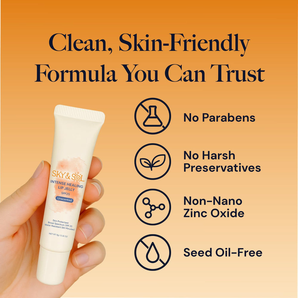 Sky and Sol Lip Jelly SPF 25 water-resistant protection during outdoor activities