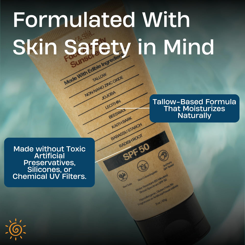 Sky and Sol sunscreen applied smoothly on the skin with no greasy finish.