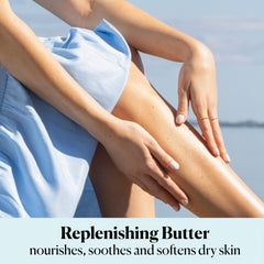 Sky Organics butter blends into dry skin for a soft, glowing look