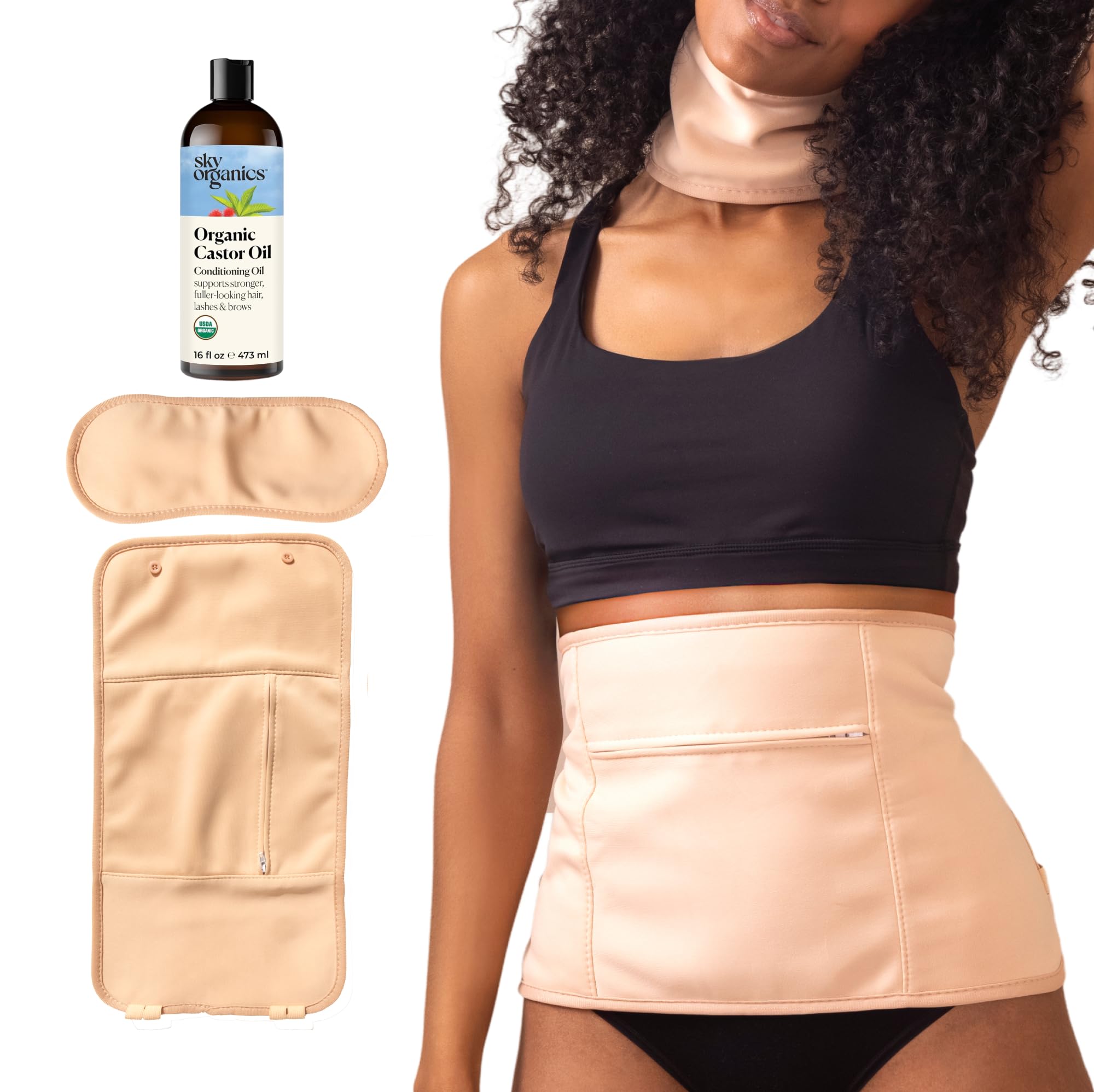 Sky Organics castor oil adjustable straps for all body types