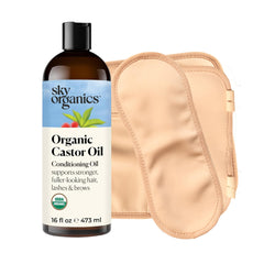 Sky Organics castor oil bottle 16oz for skin, hair, and wellness rituals