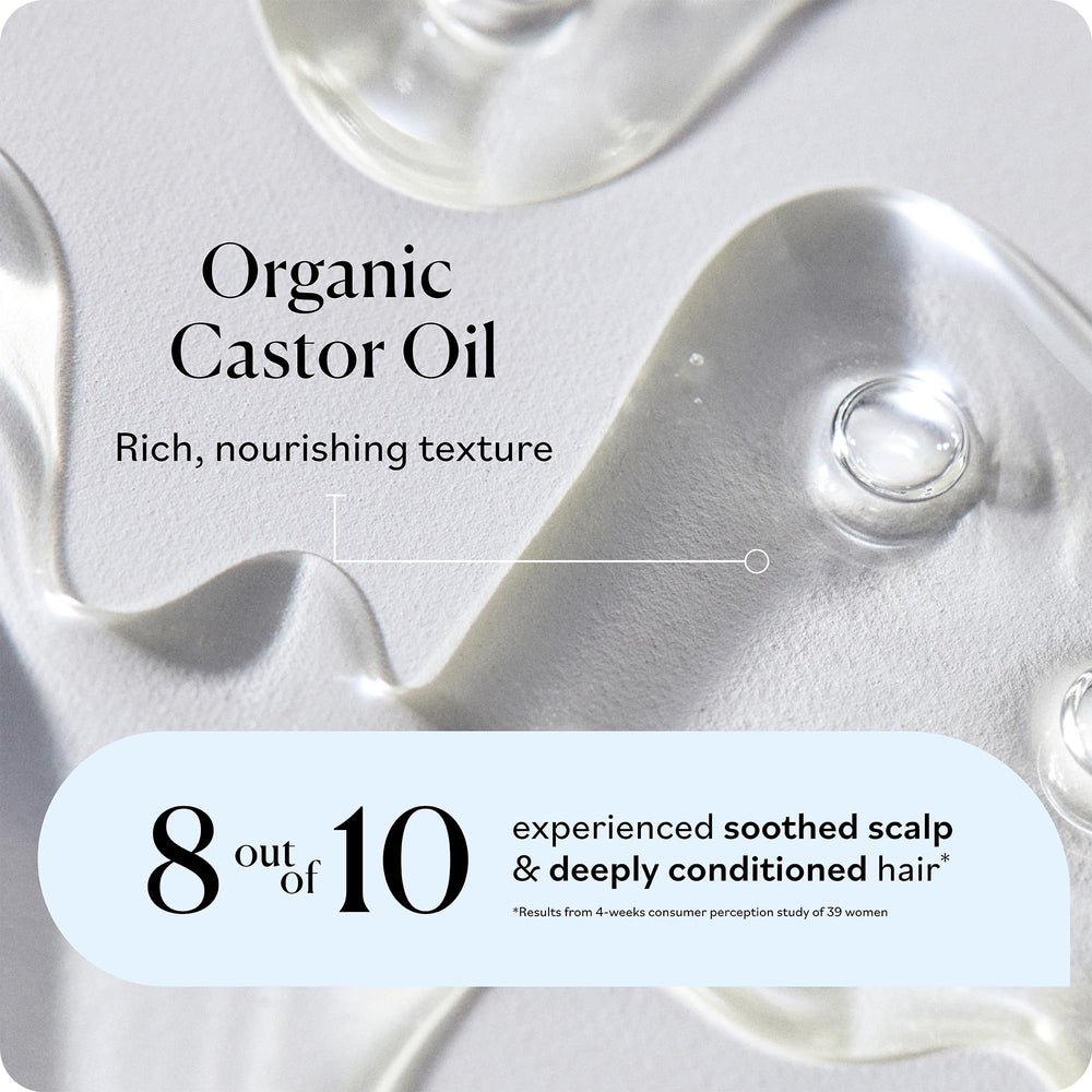 Sky Organics castor oil hair care routine scene for shinier strands